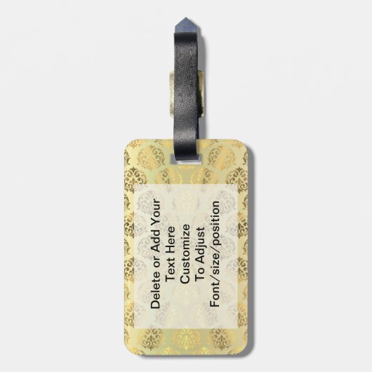 Goldstaub Gepäckanhänger (Rückseite vertikal)