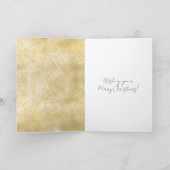 Goldstaub Glitzer Konfetti Weihnachtsmann Schlitte Karte (Innenseite)