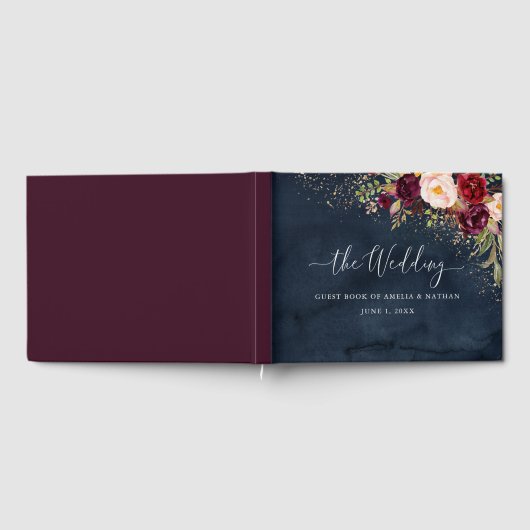 Goldstaub-Hochzeit der Marine Gästebuch (Voll)