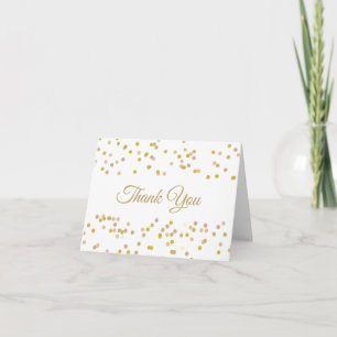 Goldstaub-Konfetti Elegantes Skript Dankeschön Karte