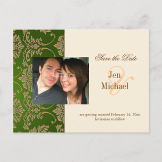 Goldstaub, Postkarten mit Save the Date Foto,