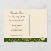 Goldstaub, Postkarten mit Save the Date Foto, (Rückseite)