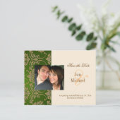 Goldstaub, Postkarten mit Save the Date Foto, (Stehend Vorderseite)