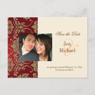 Goldstaub, Postkarten mit Save the Date Foto,