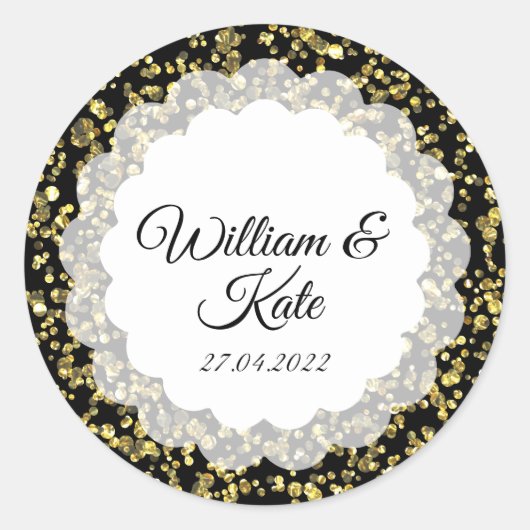 Goldstaub Runder Aufkleber (Vorderseite)
