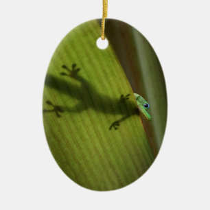 Goldstaub-TagesGecko Keramik Ornament