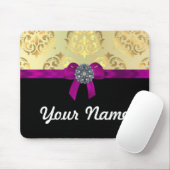 Goldstaub und schwarz personalisiert mousepad (Mit Mouse)