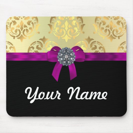 Goldstaub und schwarz personalisiert mousepad (Vorne)