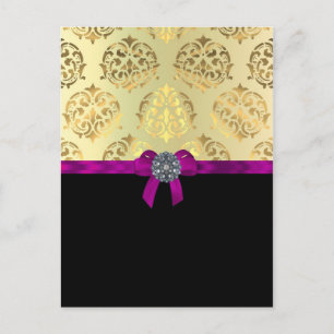 Goldstaub und schwarz personalisiert postkarte