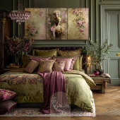 Goldstaub, verblasste Vintage romantische Blüte & Seidenpapier