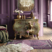 Goldstaub, Vintage Fee, Romantik & Blumen Seidenpapier