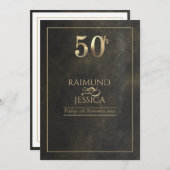 Goldstaub zum 50. Jahrestag Einladung (Vorne/Hinten)