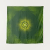 Goldstaubblüte – Botanisches Fraktal Wandteppich (Vorderseite (Horizontal))