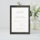 Goldstaubhochzeit RSVP Karte (Stehend Vorderseite)