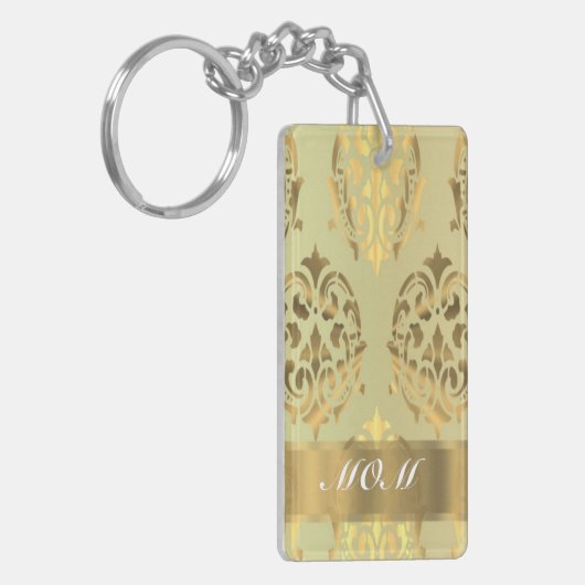 Goldstaubmutter personalisiert schlüsselanhänger (Vorderseite links)