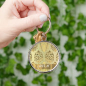 Goldstaubmutter personalisiert schlüsselanhänger (Hand)