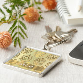 Goldstaubmutter personalisiert schlüsselanhänger (Seite)