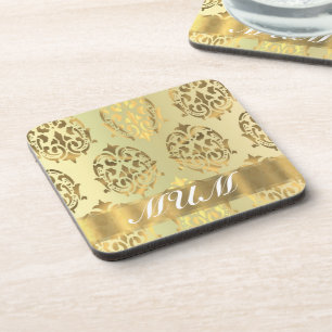 Goldstaubmutter personalisiert untersetzer