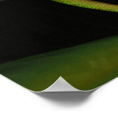 Goldstaubtag Gecko bei Blume Poster (Ecke)