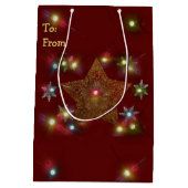 Goldstern beleuchtet mittlere geschenktüte (Rückseite)