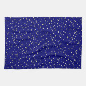 Goldstern-Design auf Blau Geschirrtuch (Horizontal)