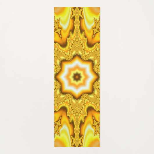 Goldstern-Fraktal Yogamatte (Vorderseite)