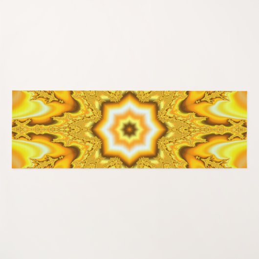 Goldstern-Fraktal Yogamatte (Vorderseite (Horizontal))