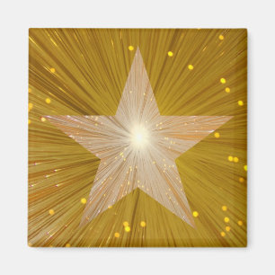 Goldstern-Kühlschrankmagnetquadrat Magnet