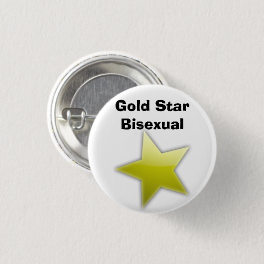 Goldsternbisexual-Abzeichen Button (Vorne & Hinten)