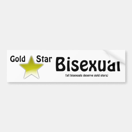 Goldsternbisexual-Autoaufkleber Autoaufkleber (Vorne)