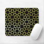 Goldsternchen-Vereinbarung auf Schwarzem Mousepad (Mit Mouse)