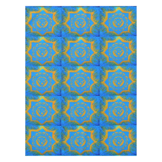 Goldsterne auf blau tischdecke (Vorderseite)