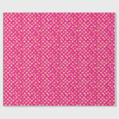 Goldsterne auf Fuchsienrosa Geschenkpapier (Flach)