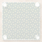 Goldsterne auf Grün Glasuntersetzer (Rückseite)