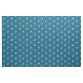 Goldsterne auf mittlerem Blau Stoff (Fat Quarter (45,7 x 55,9 cm))