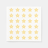 Goldsterne auf Weiß Serviette (Vorderseite)