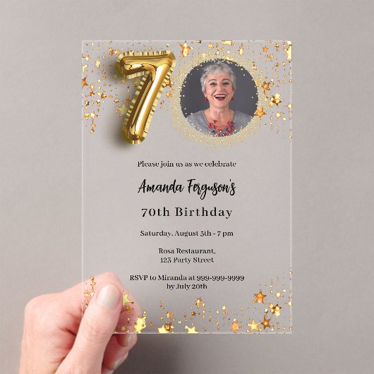 Goldsterne aus dem 70. Foto Acryleinladungen (Insitu (Handheld))