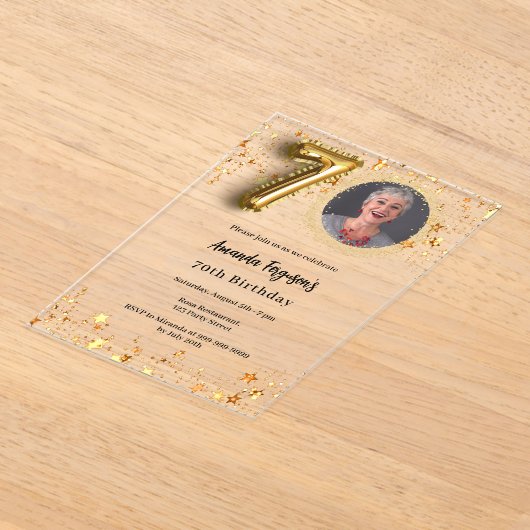 Goldsterne aus dem 70. Foto Acryleinladungen (Ablage )