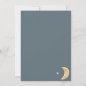 Goldsterne Blaue Aquarellnase Foto Geburt Ankündigung (Rückseite)