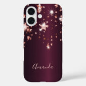 Goldsterne der Burgund-Rose Case-Mate iPhone Hülle (Rückseite)