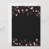 Goldsterne der Schwarzen Rose Sweet 16 Einladung (Rückseite)