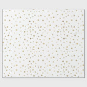 Goldsterne Geschenkpapier (Flach)