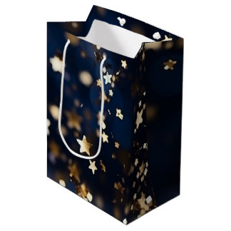 Goldsterne glänzen mittlere geschenktüte