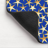 Goldsterne in Kobaltblau Mousepad (Ecke)