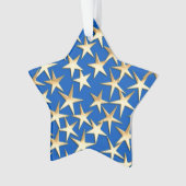 Goldsterne in Kobaltblau Ornament (Vorderseite)