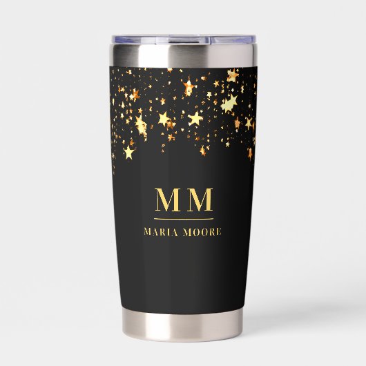 Goldsterne-Markennamen Thermobecher (Vorderseite)