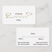 Goldstethoskop Visitenkarte (Vorne/Hinten)