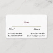 Goldstethoskop Visitenkarte (Rückseite)