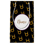 Goldstier-Tierkreis-Astrologie-Zeichen Kleine Geschenktüte (Vorderseite)