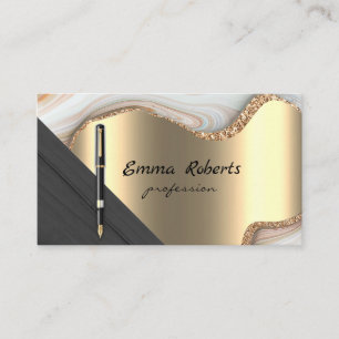 Goldstift-Verlauf-Glitter Modern Visitenkarte